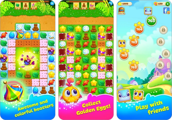 Easter sweeper match 3 game best easter apps for iphone