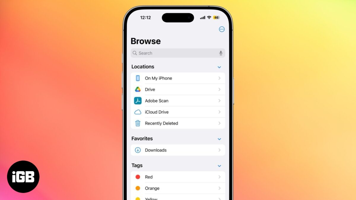 Find downloads on iphone or ipad