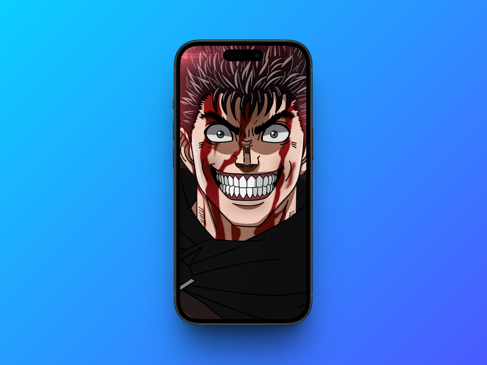 Guts fan art wallpaper in iphone mockup