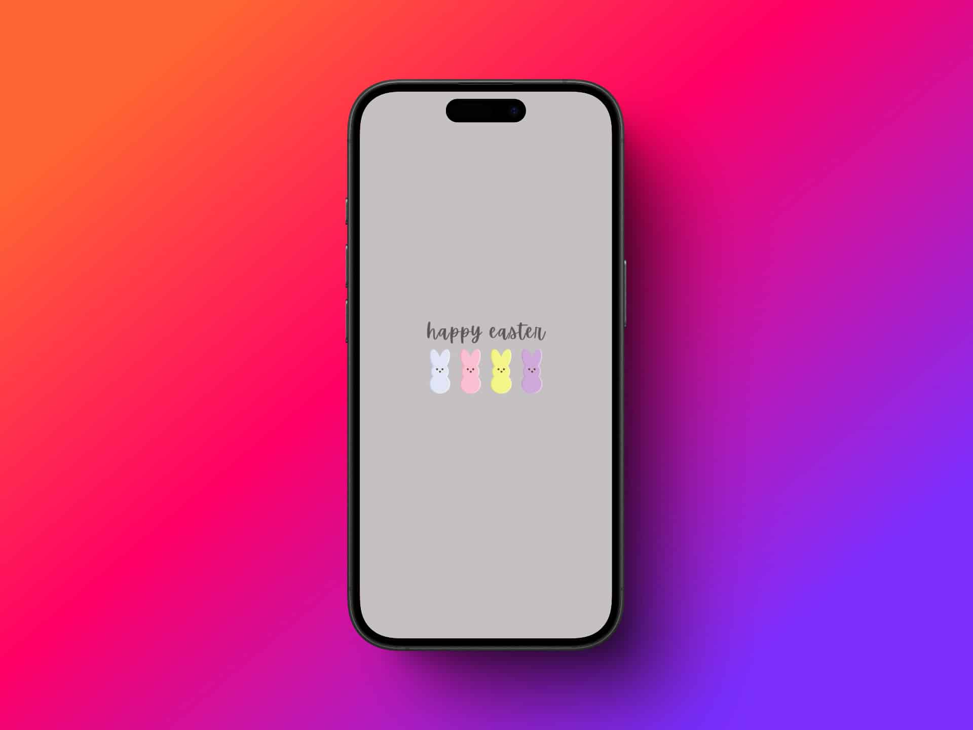 Happy Easter minimalist wallpaper.