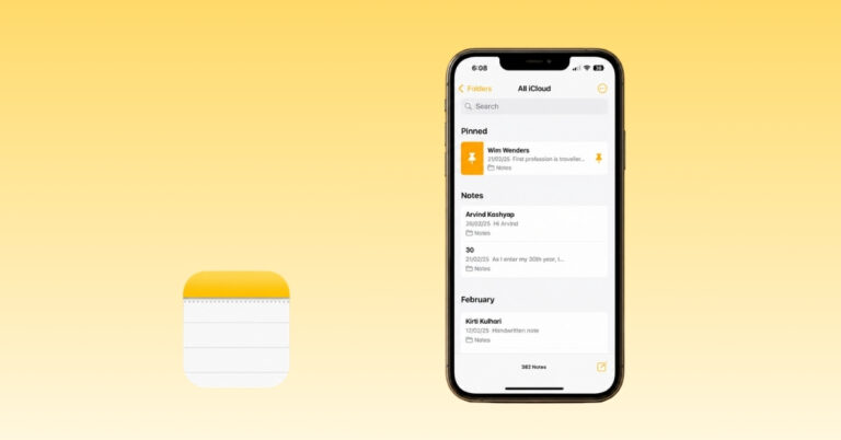 How to pin notes in the Apple Notes app