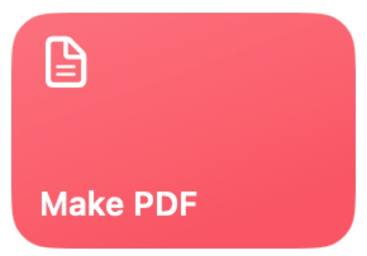 Make pdf siri shortcuts