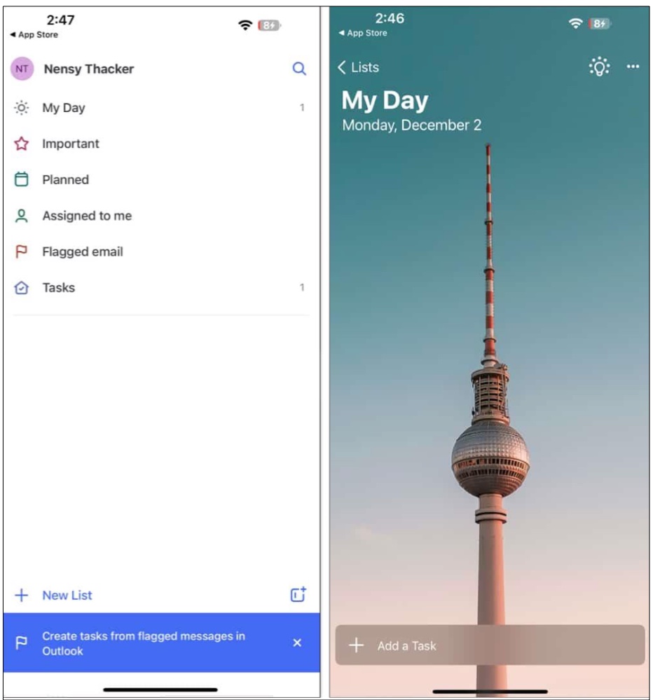 Microsoft to do reminder apps on iphone