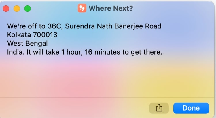 Where next siri shortcuts
