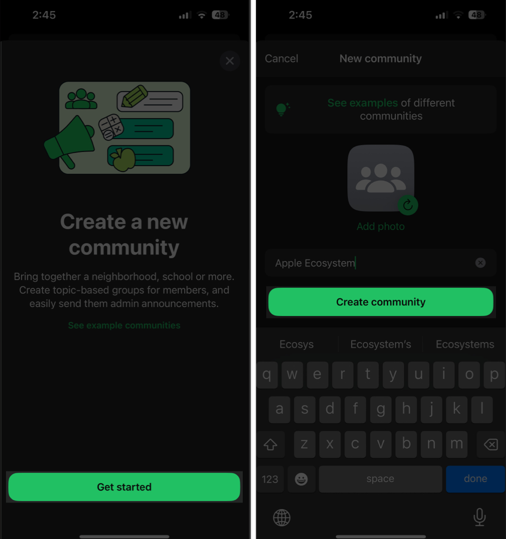Naming the new whatsapp community