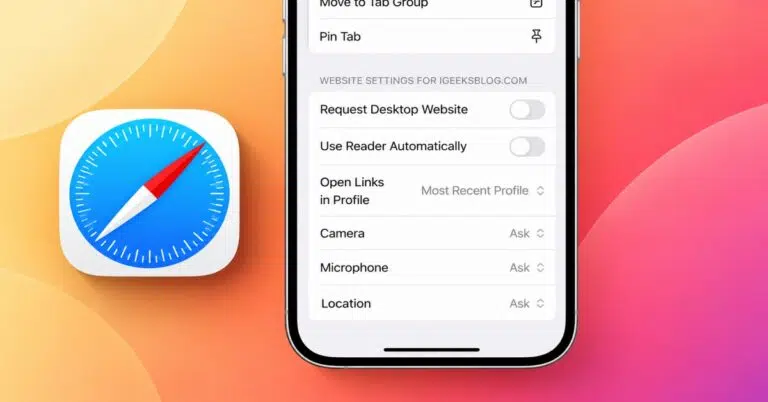 Customize website settings in Safari on iPhone iOS 27