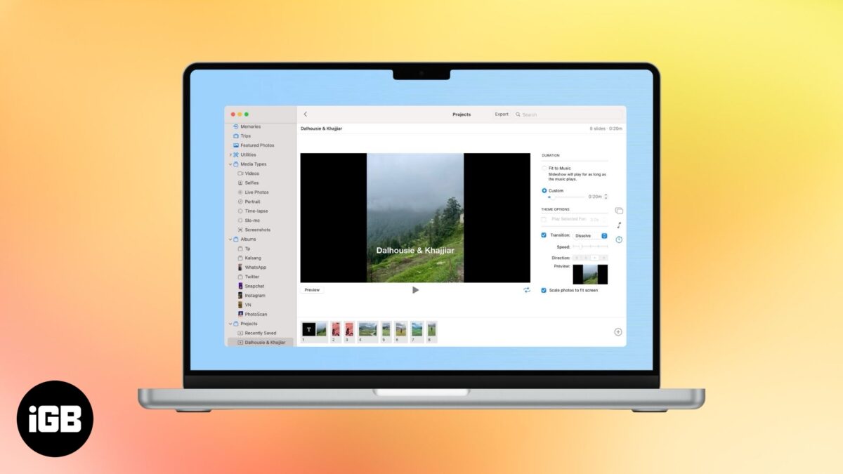 Create slideshow on mac