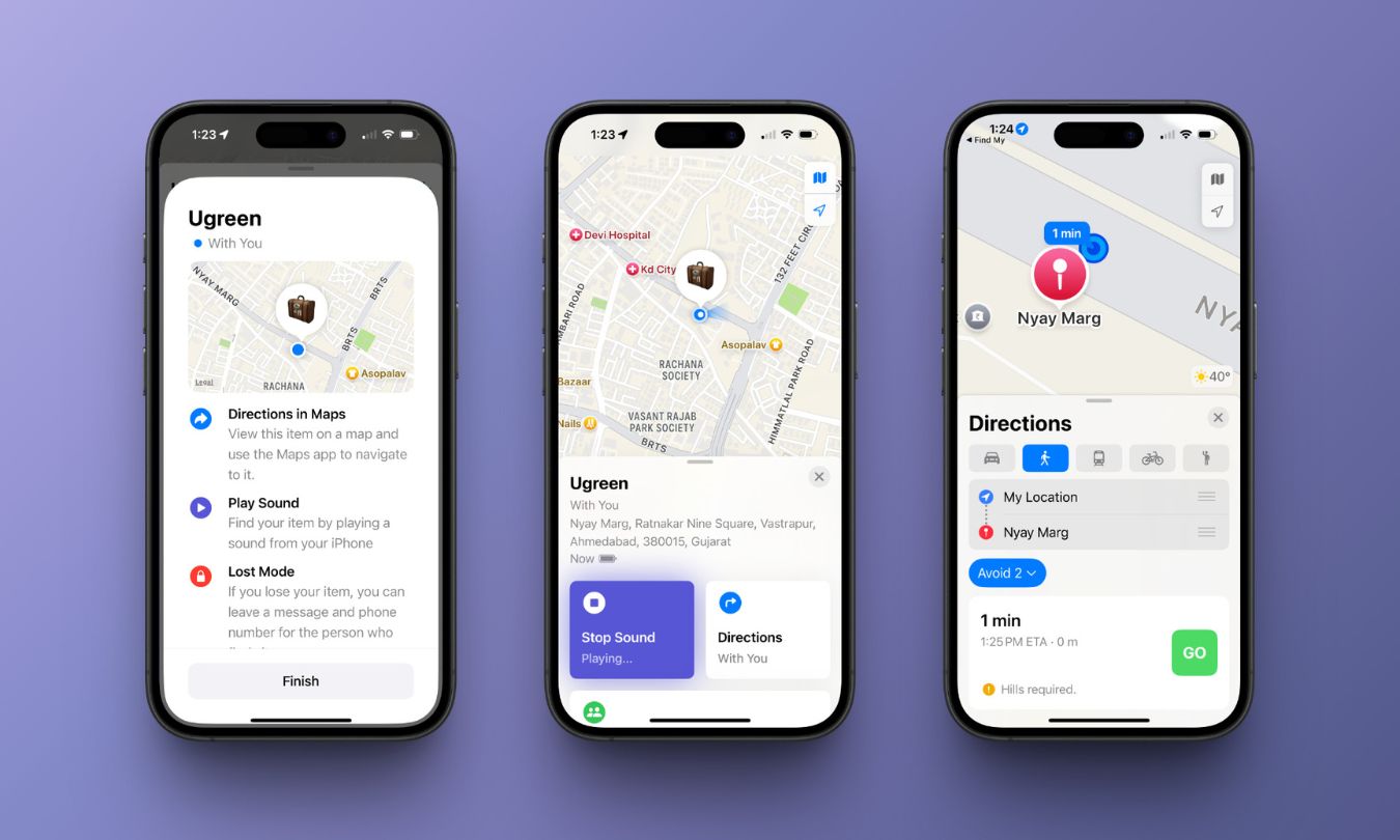 Features and functionality of ugreen smart finder pack