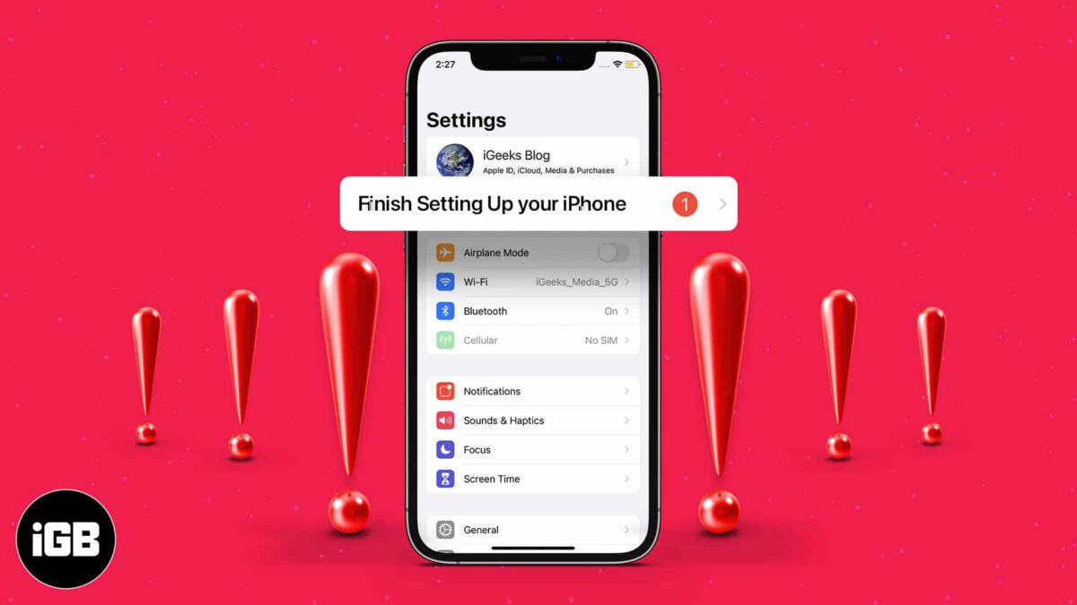 Get rid of the finish setting up your iphone alert