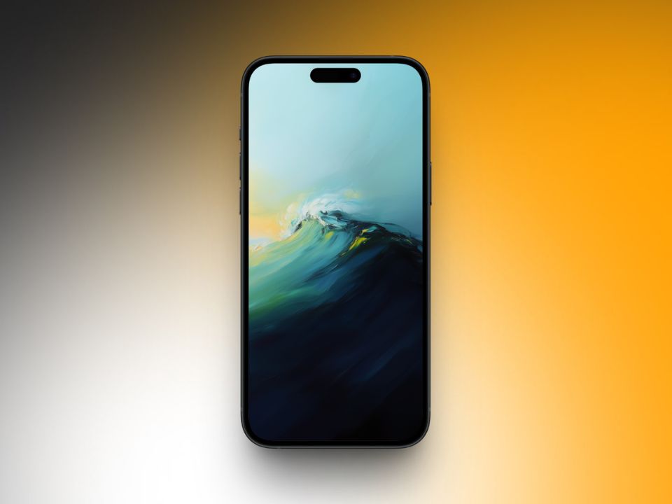 Strokes wave paint wallpaper