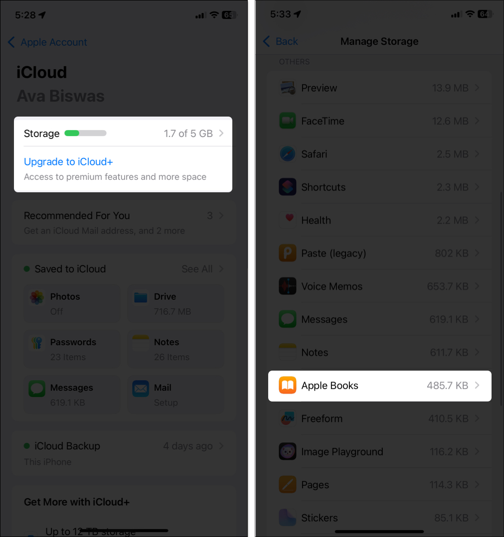 Access apps from icloud settings on iphone