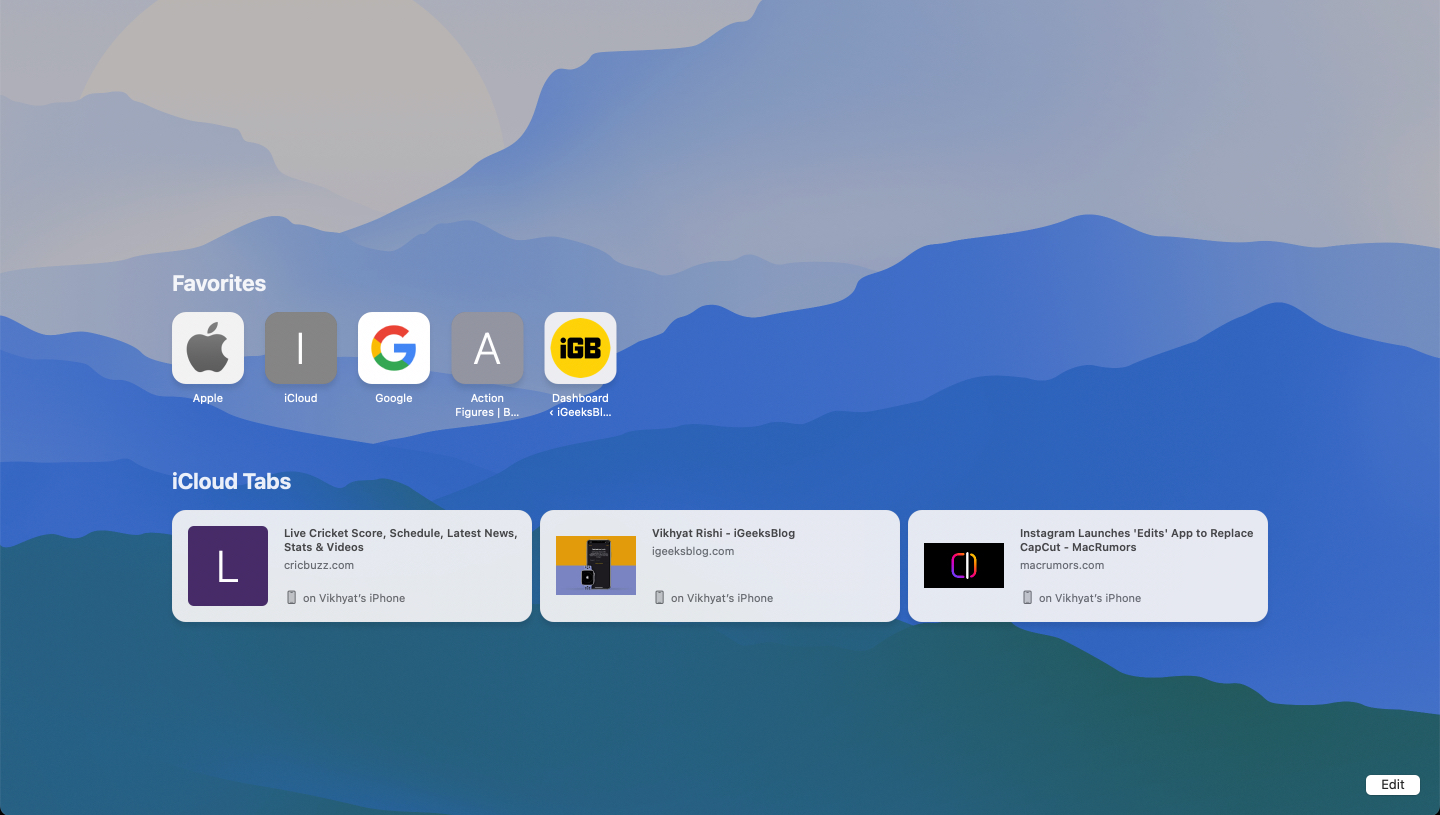 Choosing a safari background on a mac