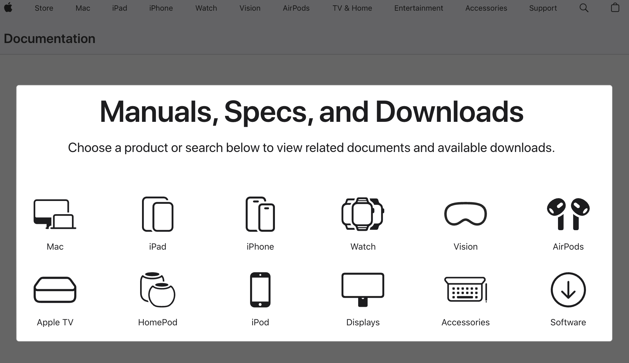 Choose device to download repair manual