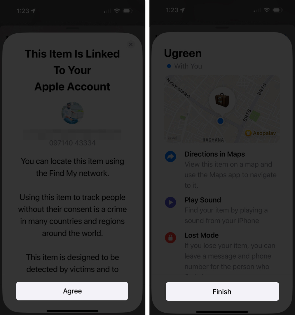 Click on agree to link tracker and finish the setup