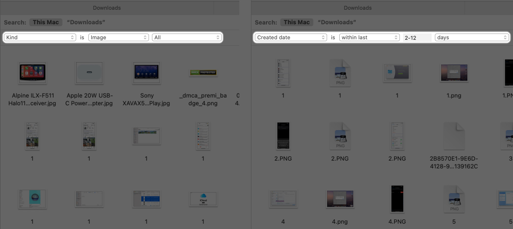 Create parameters to locate duplicate files on mac