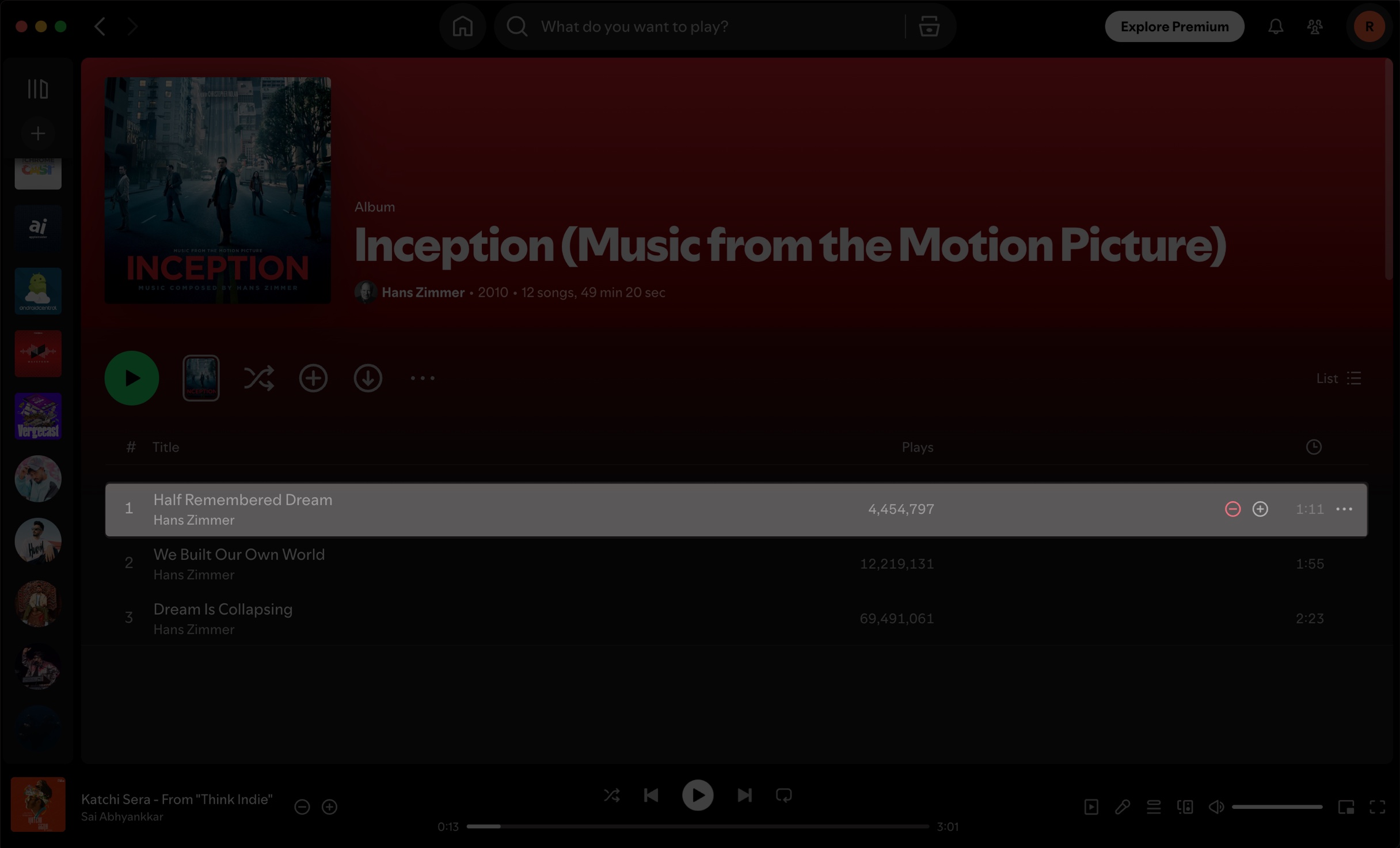 Finding the hidden song to unhide in a spotify playlist on a mac