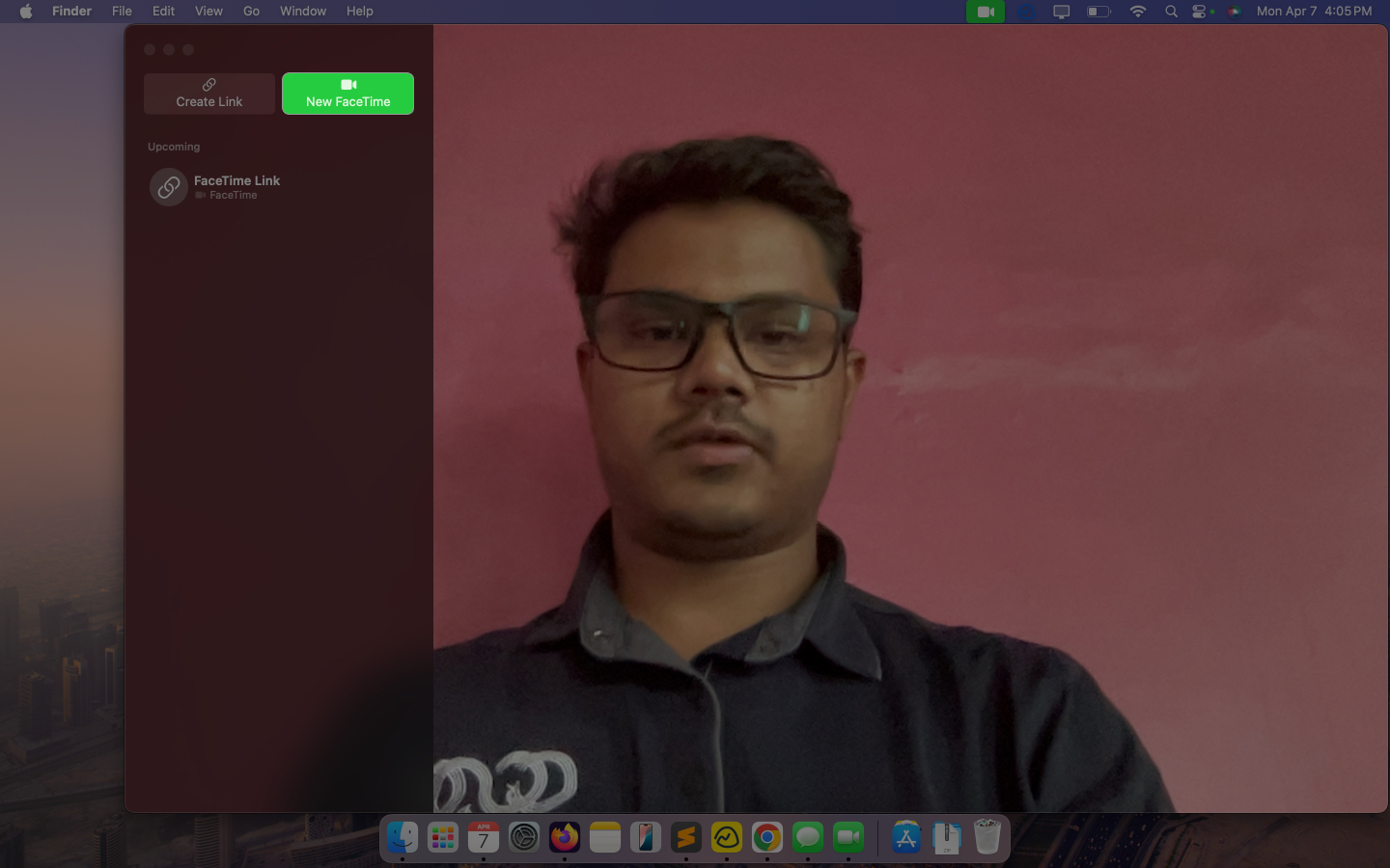New facetime button in the facetime app on a mac