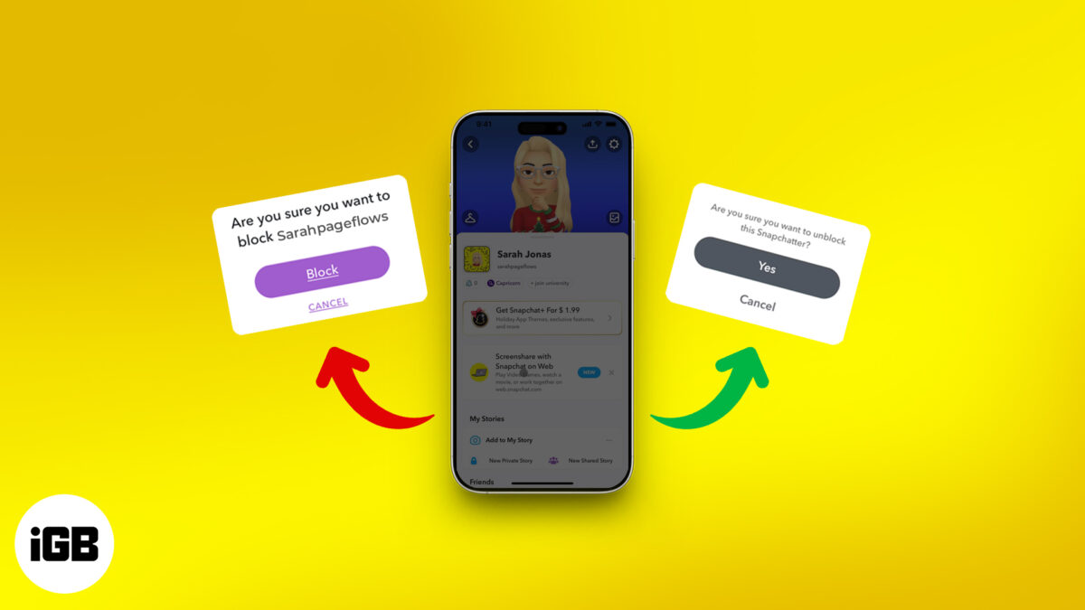 How to block and unblock someone on snapchat
