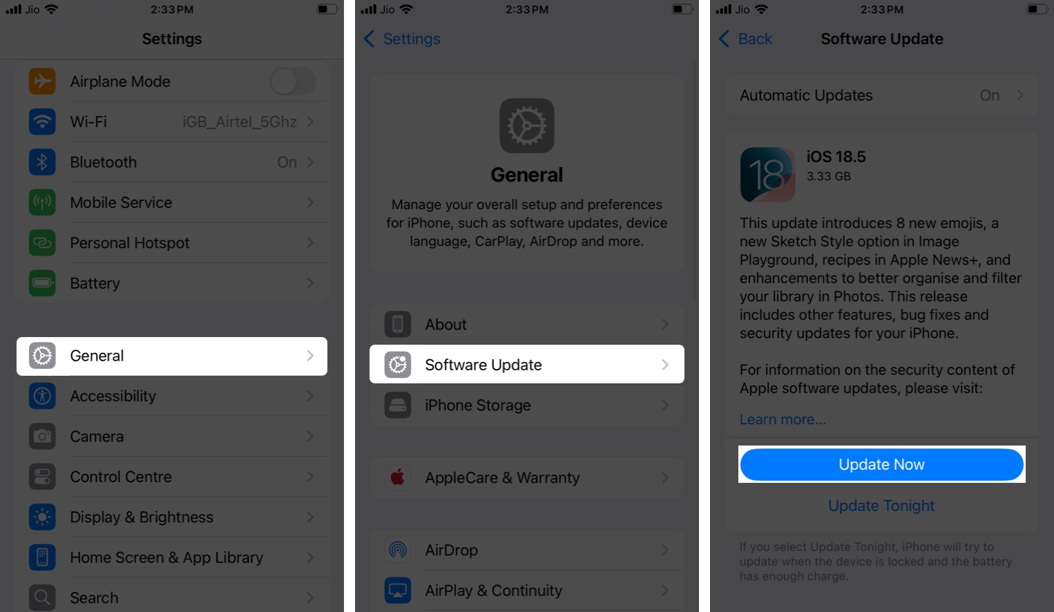 Updating an iphone to the latest ios version