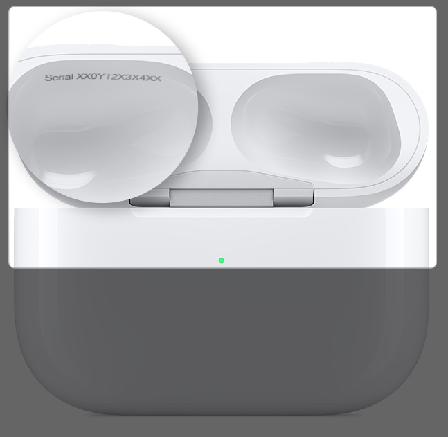 Check airpods serial number under the lid to spot fake airpods