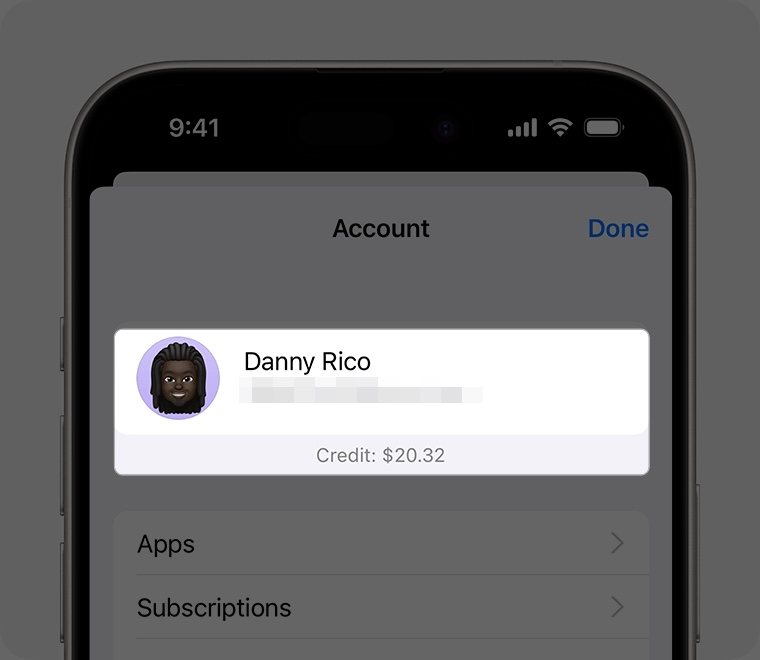 Checking apple account balance in the app store app on an iphone