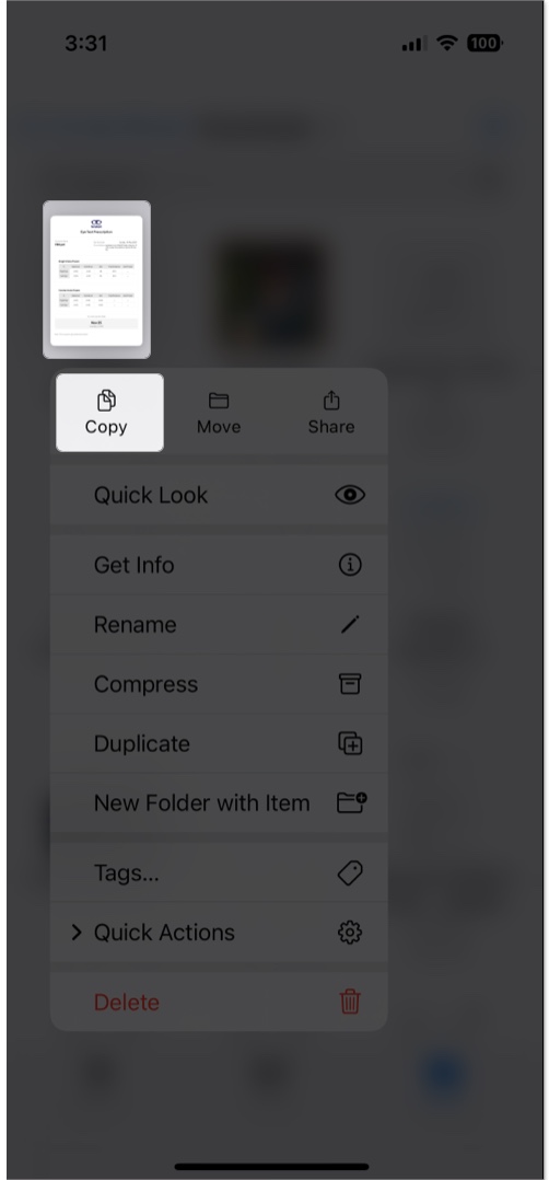 Copy file from iphone or ipad using clipboard