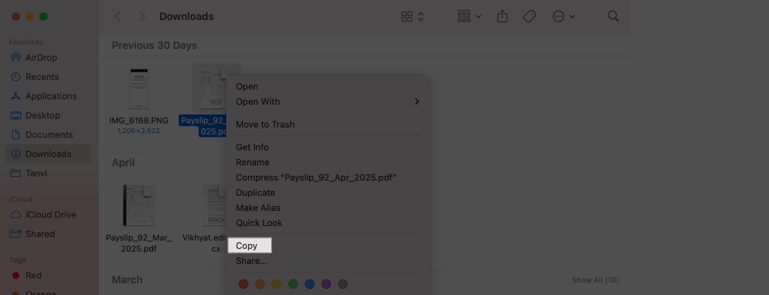 Copy file on mac using clipboard
