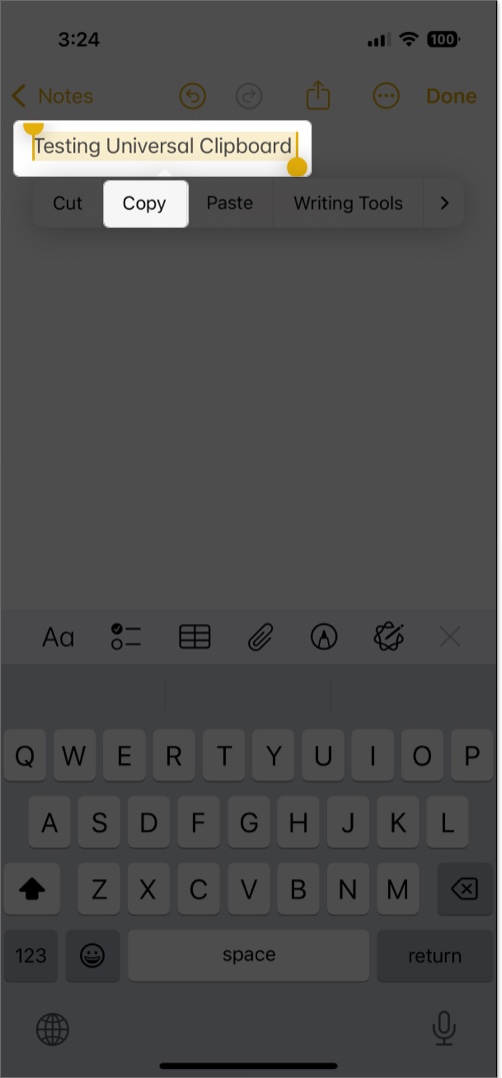 Copy text or image in iphone to mac using clipboard