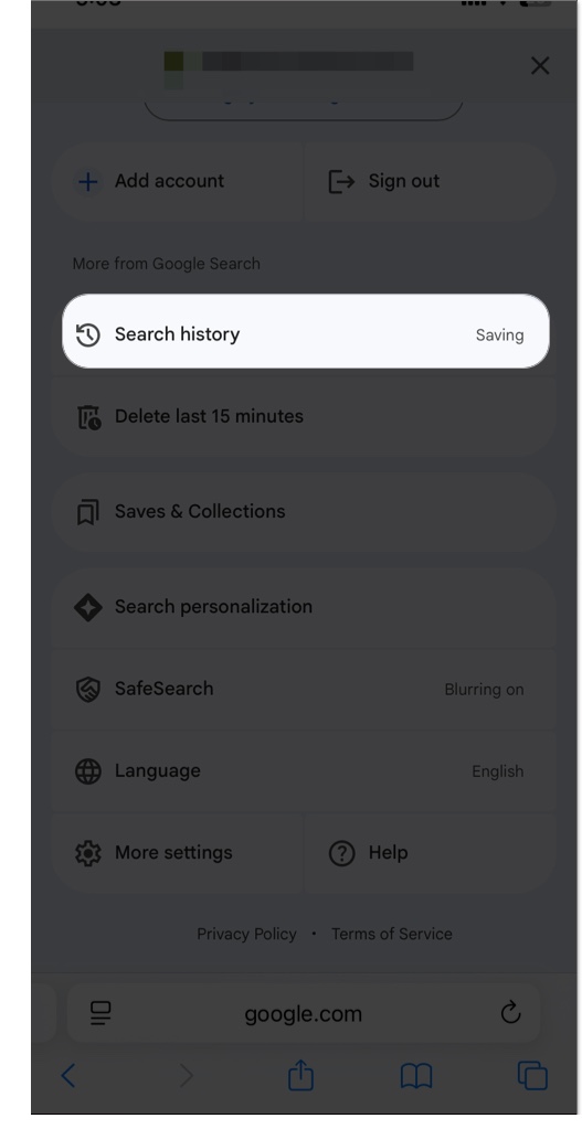 Delete search history for more refine suggestions