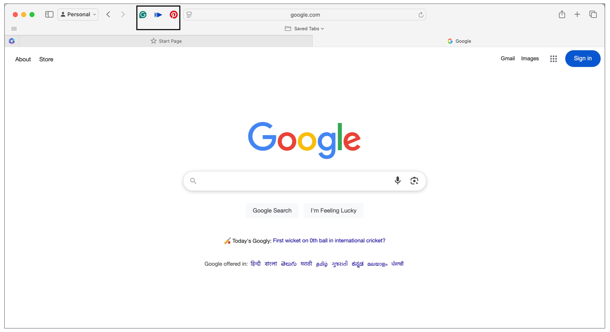 Enabled extension appear in left address bar in safari on mac