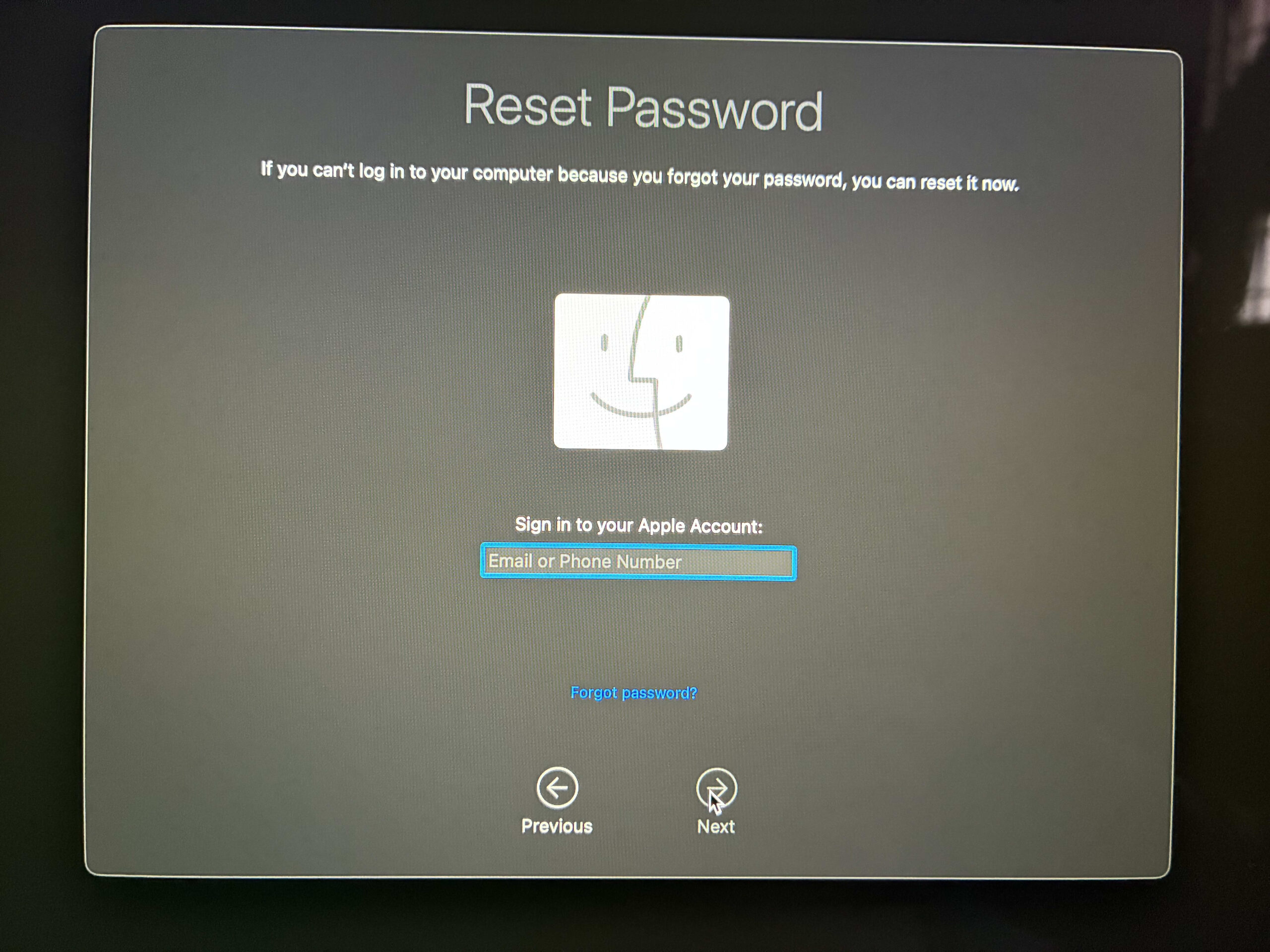 Logging into your apple account and verifying with 2fa if prompted to reset your password