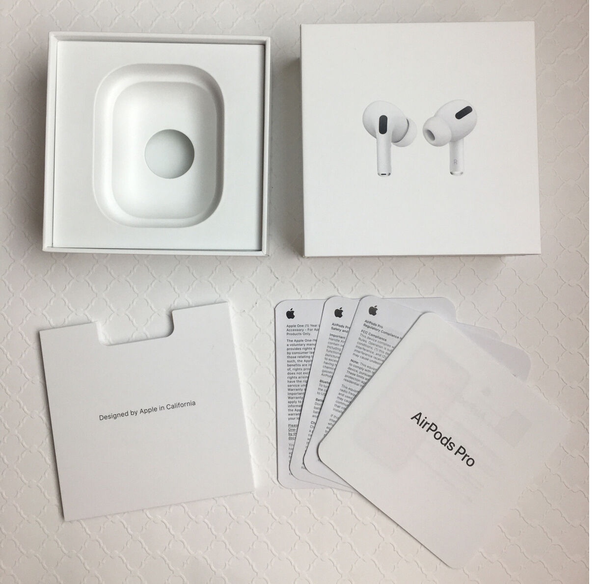 Packaging and box details to spot fake airpods