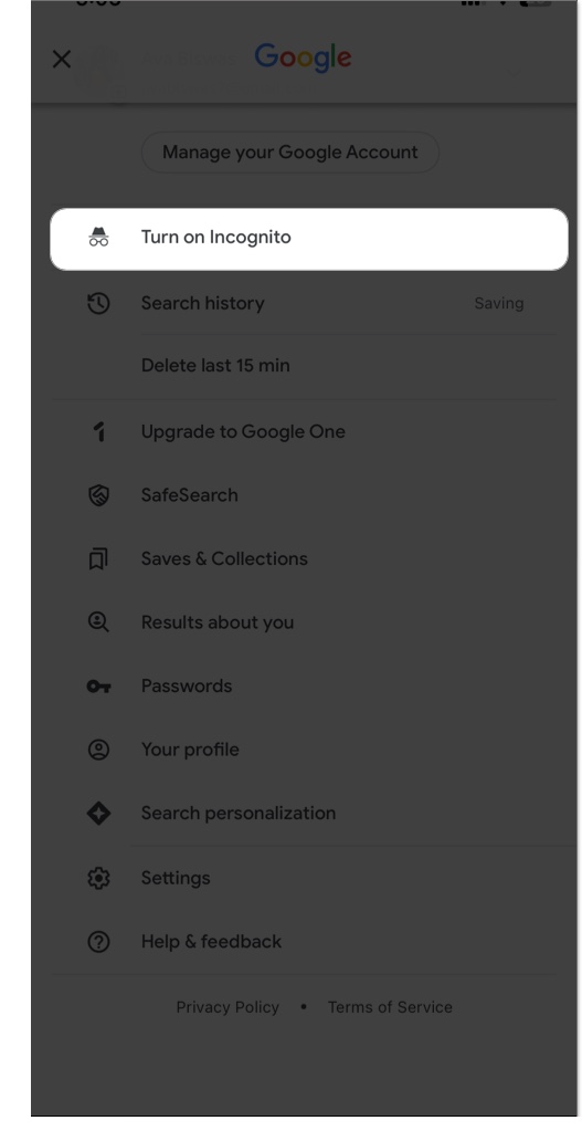 Use incognito mode to avoid trending searches
