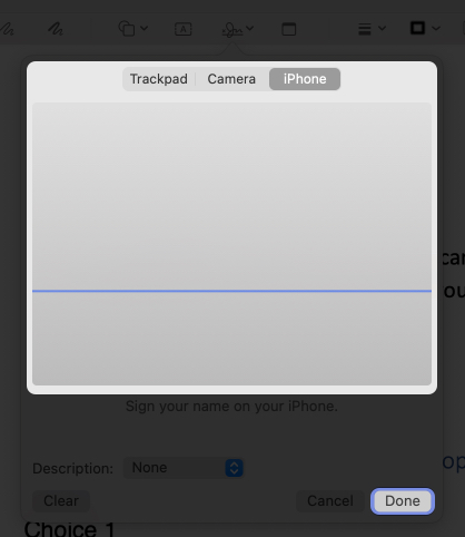 Use your iphone as a signature pad on mac
