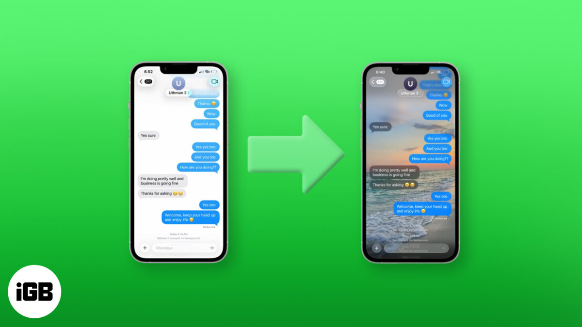 Change background on imessage