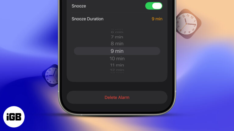 Change iPhone Alarm Snooze Time in iOS 26.