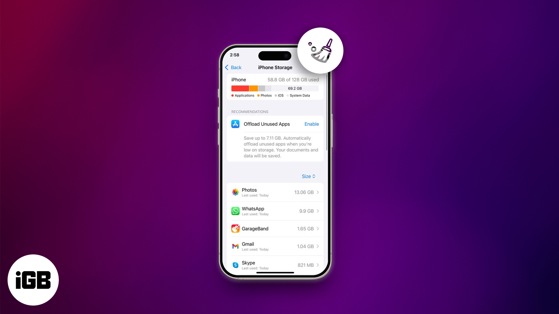Clear Cache on iPhone.