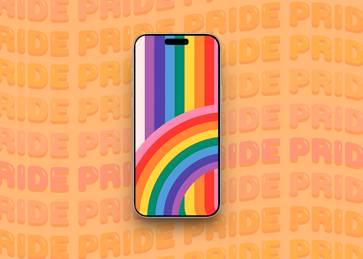 LGBTQ rainbow pride vector lock screen