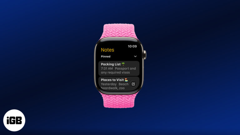 Notes App on Apple Watch.