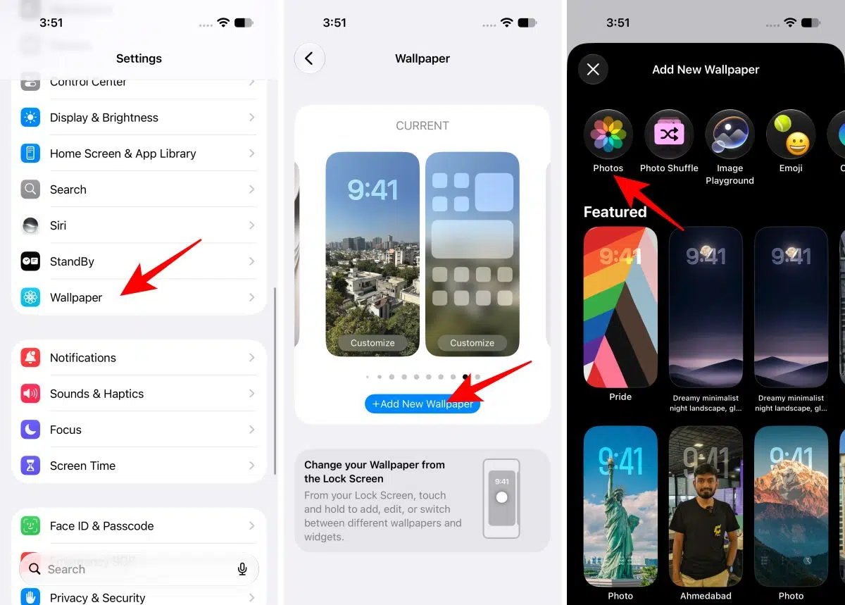 50 Stunning 4K Dynamic Island Wallpapers for iPhone – iGeeksBlog Open Settings and Add New Wallpaper