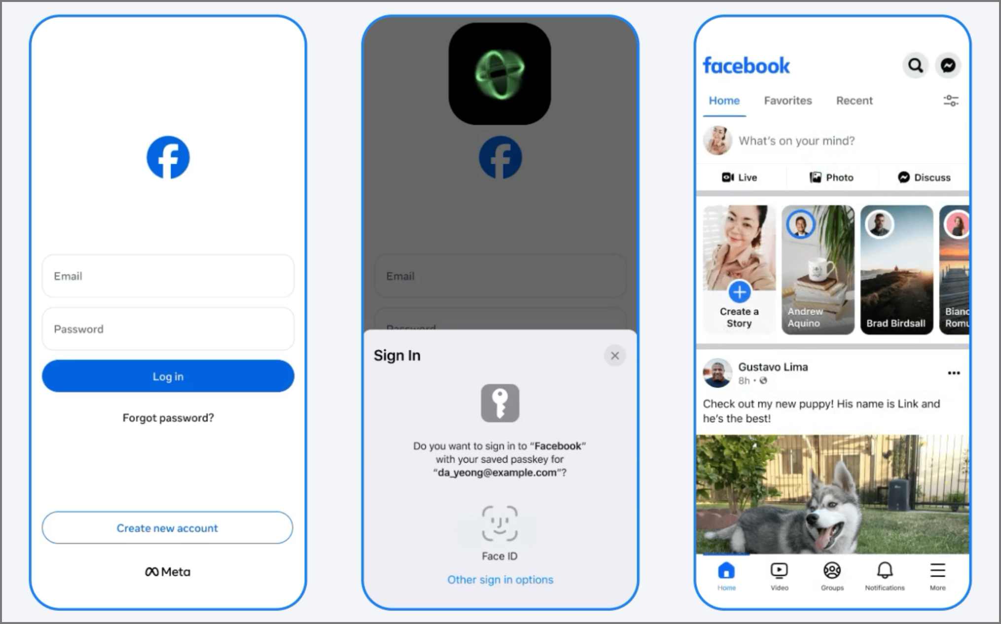 Passkeys on facebook