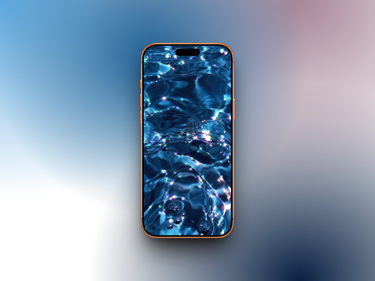 Shimmer liquid glass wallpaper for iphone