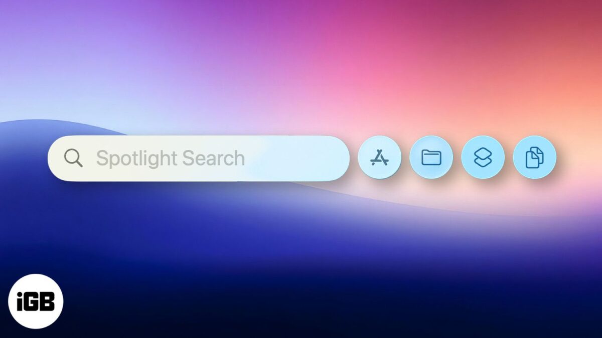 Spotlight in macos 26 tahoe