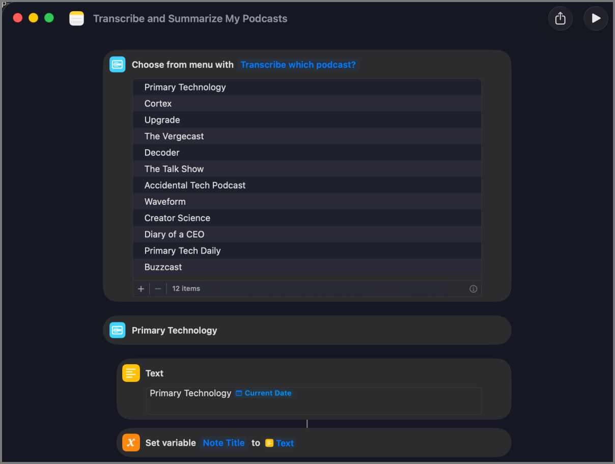Get podcasts summary with apple intelligence