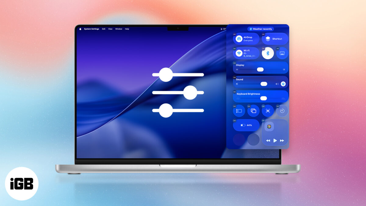 Use and customize control center on mac