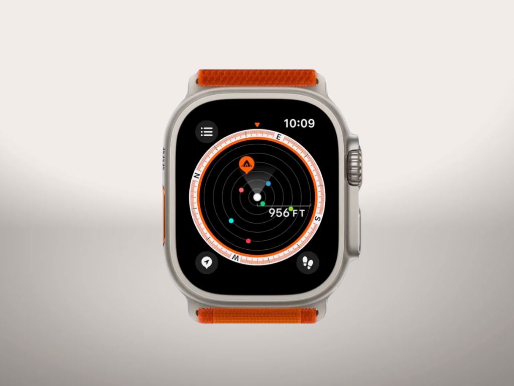 Waypoint watch face in apple watch ultra
