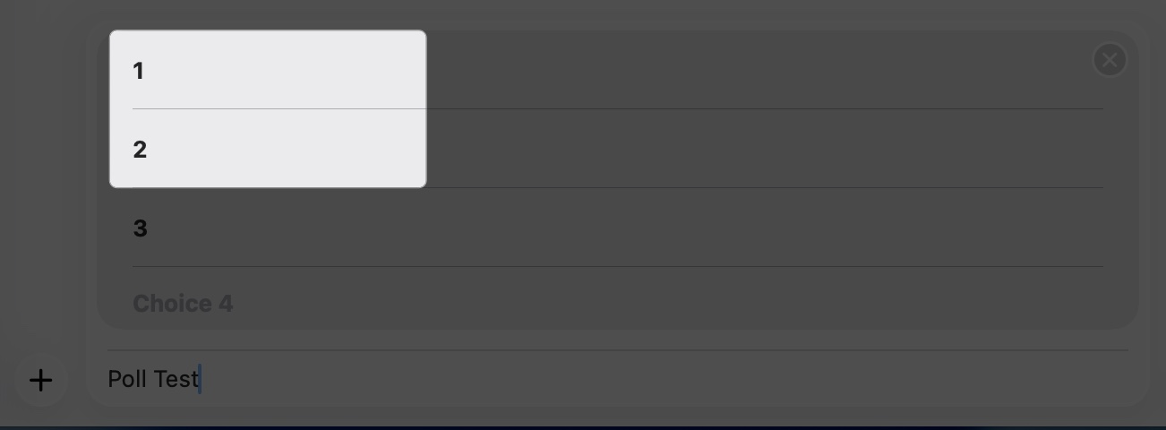 Add poll option in message group chat on ios 26