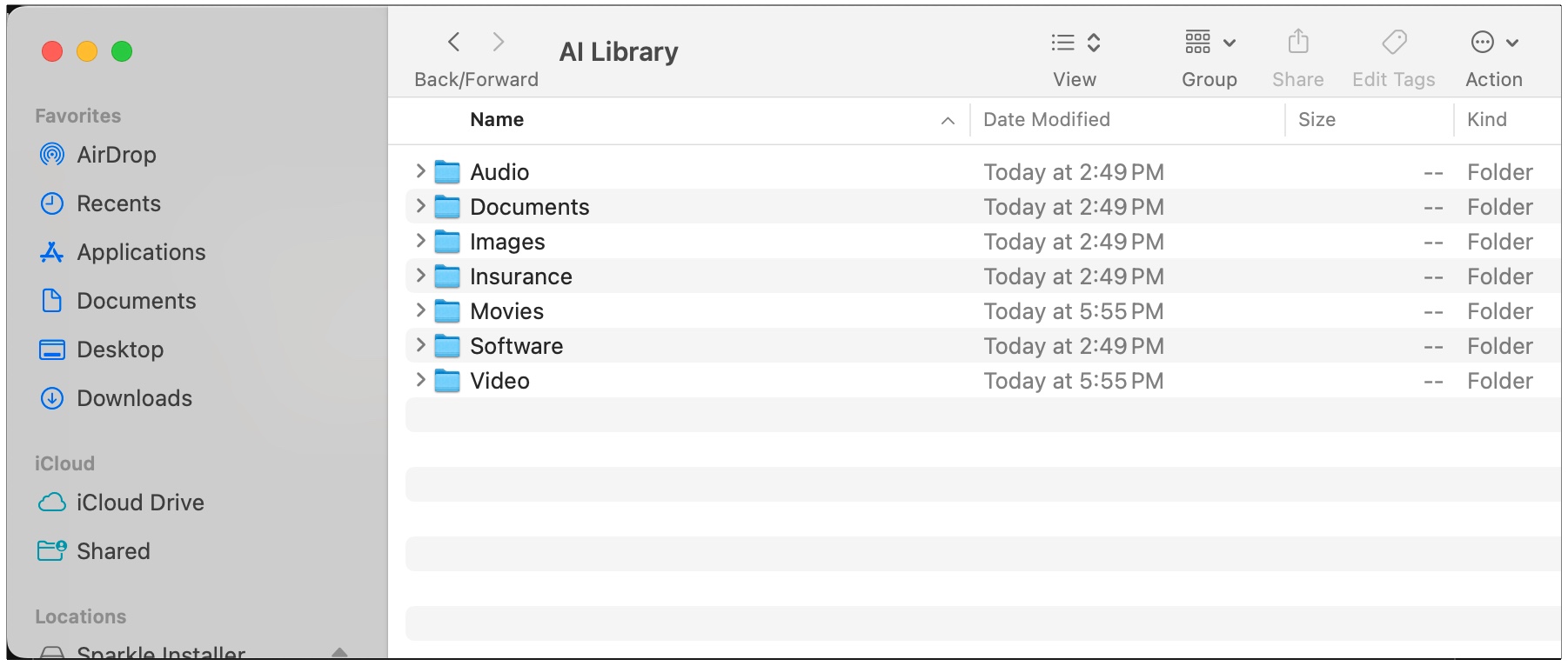 Ai library on sparkle in mac