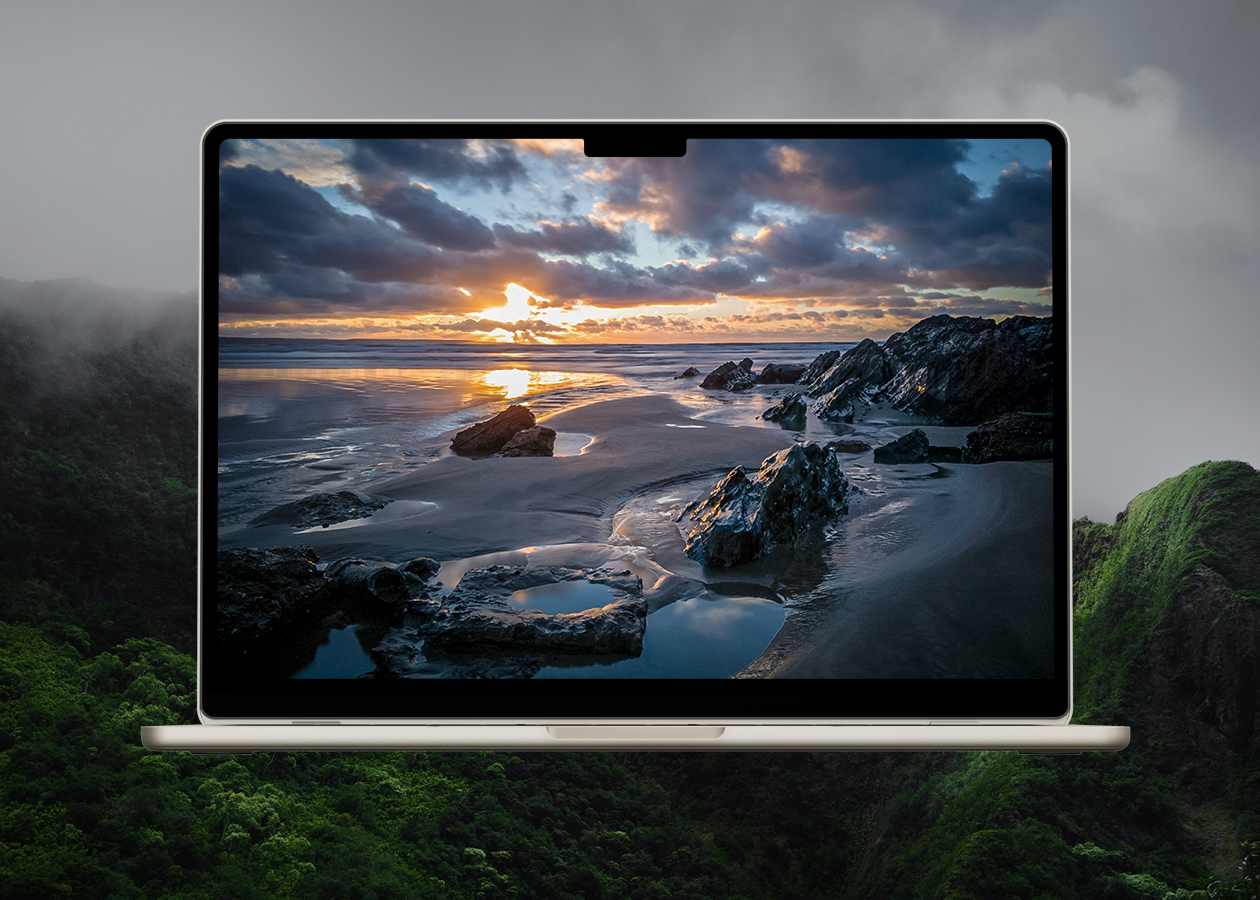 Black ocean reflections