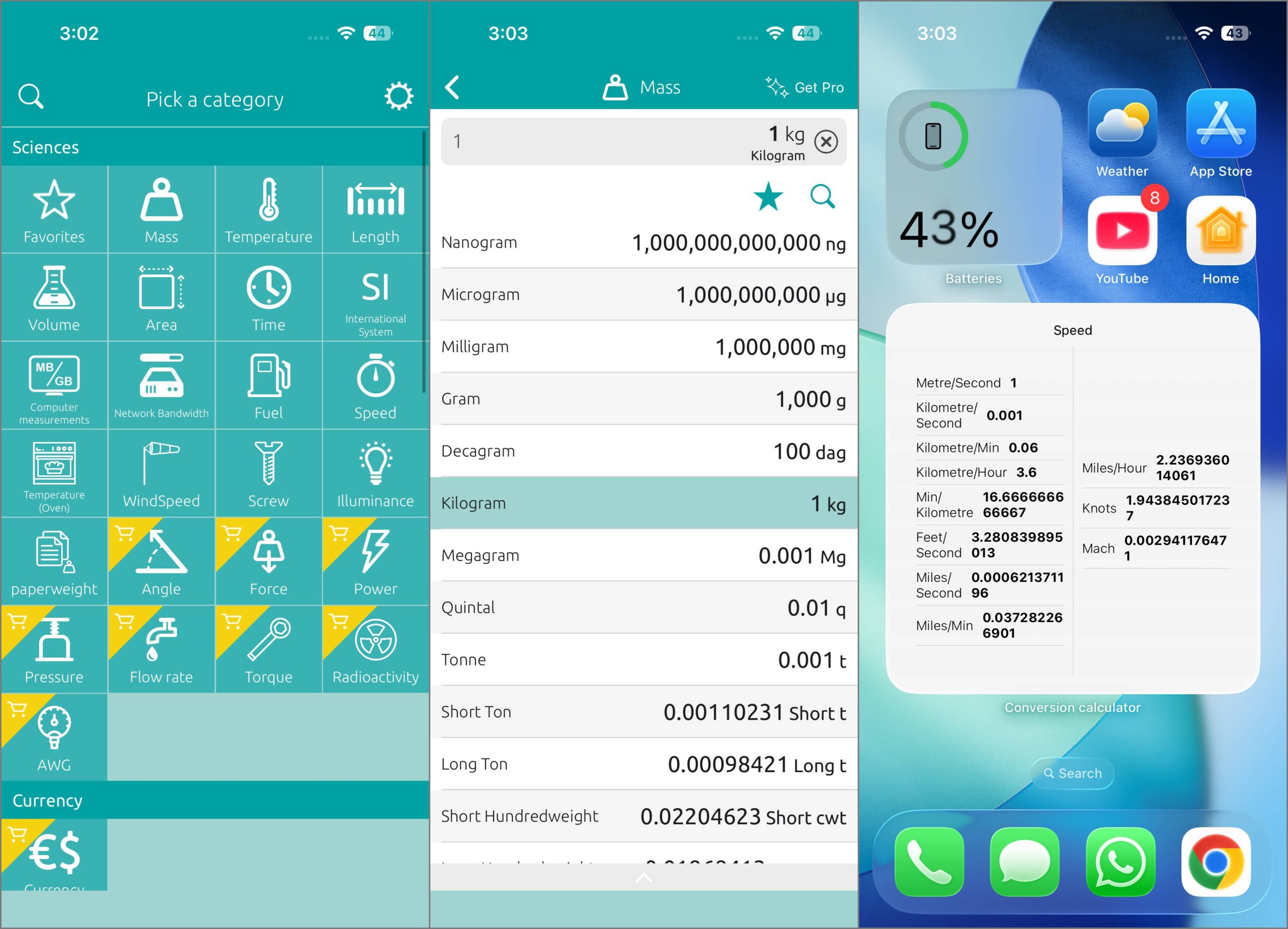 Conversion calculator app